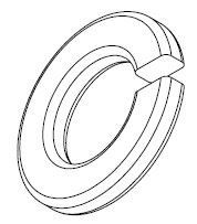WASHER M8 SPLIT A.S. XIOD 4