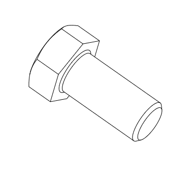 BOLT M12X25 HEX HEAD GAL