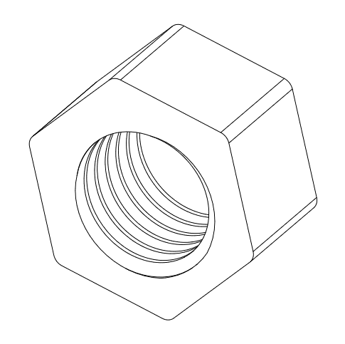 NUT M12 HEX GAL