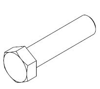 BOLT M24X100mm HEX HDG G4.6