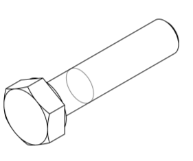 BOLT M10X45 HEX HEAD GAL G4.6