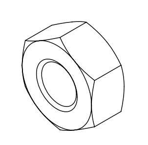NUT M10 HEX GAL G4.6