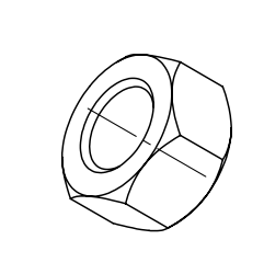 NUT M16 HEX GAL G4.6