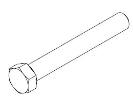 BOLT M20X150 HEX HEAD GAL G4.6