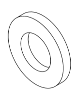 WASHER M6 FLAT HDG M6 x 18 mm 1.6mm thick