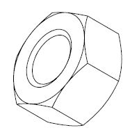 NUT M12 HEX HDG G4.6 - DIN 934