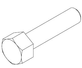 BOLT M8X35mm HEX HEAD GAL