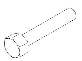 BOLT M6X35mm HEX HEAD GAL