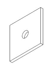 WASHER M8X40X3mm SQUARE GAL