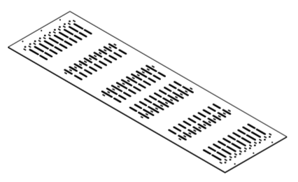 TABLE TOP 1600x5800 SLOTTED STEEL