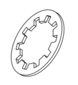 WASHER M12 INTERNAL TOOTH DUPLEX 2205