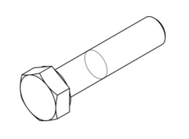 BOLT M12x45 HEX HEAD HDG G8.8