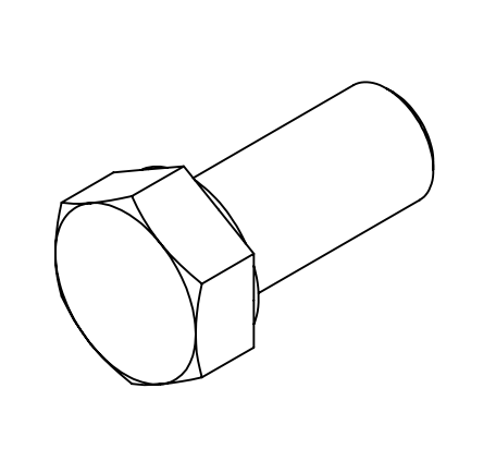 BOLT M16X35 HEX HEAD HDG G4.6