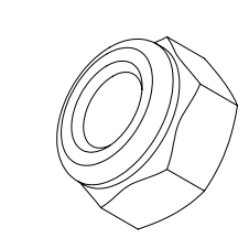 NUT M8 NYLON LOCK HDG