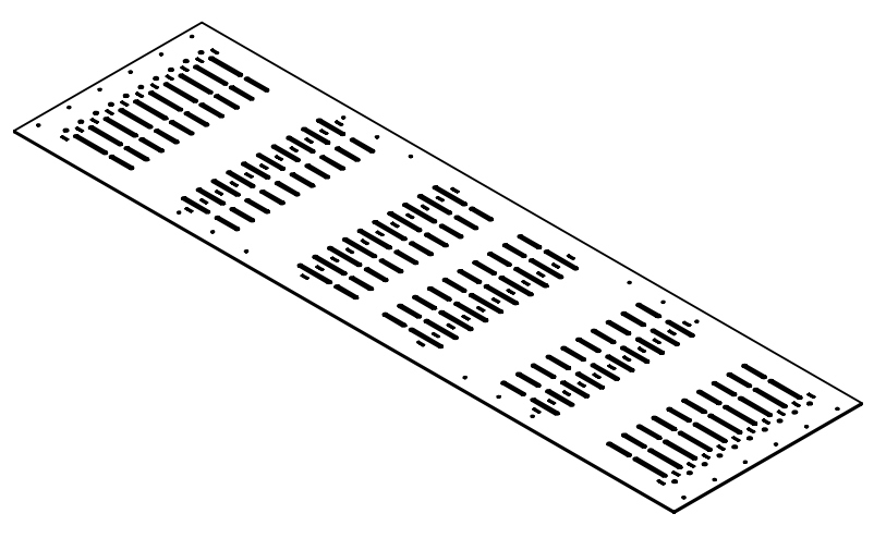 TABLE TOP 1600x5800 SLOTTED STEEL